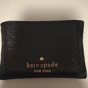 Kate Spade Black Leather Card Holder